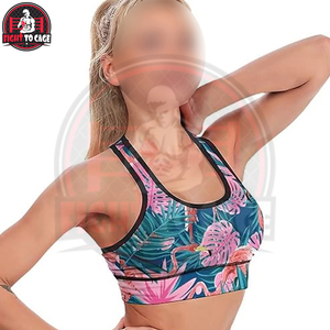 <b>High</b> Support Workout Crop <b>Top</b> Yoga Bra Eco-Friendly Front Logo OEM ODM Service Latest Style New Arrival for Women - Product Image 5