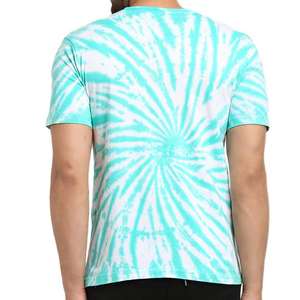 เสื้อยืดผ้าฝ้ายแท้ 100% ลายมัดย้อมสุดฮิตสำหรับผู้ชาย ทรงหลวม พิมพ์ลาย ดีไซน์ใหม่ล่าสุด ออกแบบเองได้ แห้งเร็ว - Product Image 4