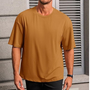 เสื้อยืดคอกลมแขนสั้นทรงสลิมฟิตสำหรับผู้ชาย ผ้าฝ้ายถักเนื้อนุ่ม น้ำหนัก 320 กรัม ดีไซน์สปอร์ต เป็นมิตรต่อสิ่งแวดล้อม เหมาะสำหรับใส่ลำลอง - Product Image 2