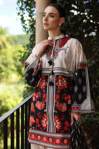 Ensemble Kurta traditionnel en coton pour femme avec imprimé floral et dupatta, style Inde-Pakistan, coupe régulière longueur cheville, pour tenue décontractée - Product Image 5