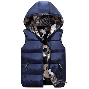 Gilet matelassé sans manches à capuche personnalisé avec logo OEM 2026 – Vestes chaudes d'hiver pour hommes - Product Image 3
