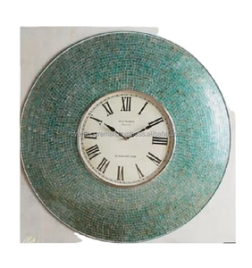 Vente en gros de horloge murale analogique à quartz art déco de luxe avec chiffres en verre cristal silencieux face unique pour la décoration intérieure salon - Product Image 1