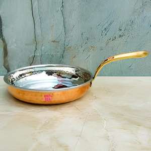 Poêle de Chef en Cuivre Premium avec Poignée en Laiton, Poêle à Frire Martelée à la Main pour la Cuisine Quotidienne et le Service à Domicile ou à l'Hôtel - Product Image 6