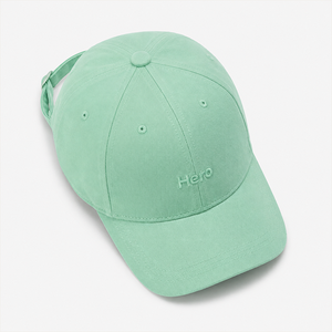 Gorra de Béisbol al por Mayor, Personalizada con Bordado 3D, 6 Paneles, Verde Menta, Sarga de Algodón, Visera Curva, Unisex, Ajustable, Estilo Dad Hat - Product Image 2