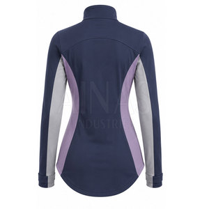 Veste d'équitation pour femmes, haute performance, tissu softshell léger en spandex, protection contre le vent, poches zippées sécurisées - Product Image 2