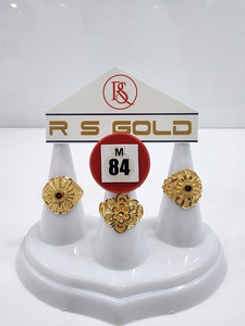 แหวนทองคำแท้ 22k สำหรับผู้หญิง ดีไซน์ลายดอกไม้แบบดั้งเดิม แหวนทองคำแท้ลายฉลุหรูหรา เครื่องประดับเจ้าสาวงานแต่งงาน - Product Image 3