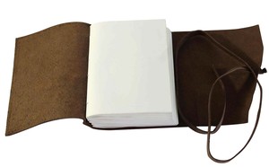 Diario de Cuero Hecho a Mano con Tapa Dura A5, 100 Hojas, Estilo Bohemio, Opción de Regalo Personalizable - Product Image 3