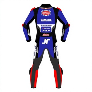 ชุดแข่งรถจักรยานยนต์ Jonathan Rea WSBK รุ่น Ramaha ทำจากหนังวัว/หนังจิงโจ้ สำหรับขับขี่บนสนาม/ขี่มอเตอร์ไซค์  ชุดจั๊มสูทหนังสำหรับนักขี่/ชุดนักบิด ระดับ 2 CE - Product Image 2