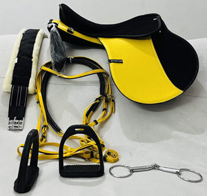 Selle d'équitation occidentale en cuir de haute qualité pour cheval confortable avec utilisation réglable de siège rembourré d'arbre en bois durable - Product Image 6