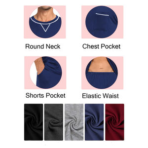 Conjunto de Dos Piezas para Hombre, Camiseta y Pantalones Cortos, Ropa Deportiva Informal de Verano, Algodón Transpirable, Conjunto Combinado, Moda Urbana - Product Image 6