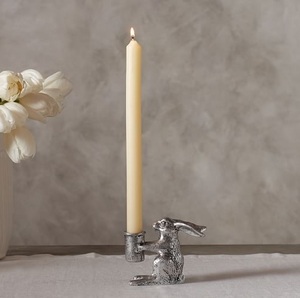 Vintage Rabbit Triple Candle Holder Animal Inspired Metal Candle Stand Decorative Tabletop Centerpiece <b>Rustic</b> Home Decor Luxury - Product Image 3