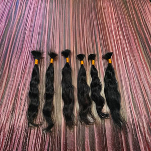 100% Virgen UnWeft indio Remy cabello humano a granel más buscado textura ondulada recta disponible en proveedores mayoristas - Product Image 1