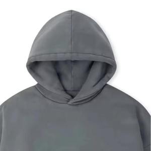 Custom Logo Embroidered Heavyweight Streetwear Acid Wash Hoodie Cotton Thick Material Oversized Winter Blanket with Custom - Product Image 1