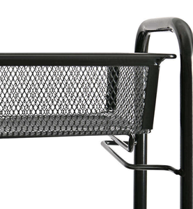 OEM/ODM Slim metal mesh utility bathroom tier trolley with wheels, space-saving <b>storage</b> cart for narrow areas Viet Nam - Product Image 4