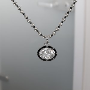Elvora Gems Georgian Octagon Cut Geometric Moissanite <b>Pendant</b> <b>Solid</b> <b>Gold</b> 2.8CT IGI Certified Rhodium Plated Rope Chain Party - Product Image 5