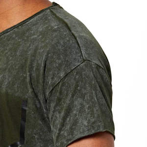 Camiseta de Manga Corta para Hombre, Color Verde Oliva, Estilo Tie-Dye, Corte Regular, Algodón Jersey, Cuello Redondo, Informal - Product Image 5