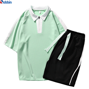 Conjunto Corto Personalizado para Hombre, Camisetas Polo Holgadas de Verano de Alta Calidad, Traje Deportivo Informal con Parches, Conjunto Deportivo para Correr de Manga Corta - Product Image 4