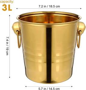 Cubo de Hielo de Acero Inoxidable, Enfriador de Cerveza para el Hogar, Reuniones Familiares, Uso en Restaurantes, Elegante Enfriador de Bar para Vino y Cerveza - Product Image 2
