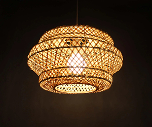 Handmade Bamboo Pendant Light Boho Woven <b>Ceiling</b> Lamp Eco Friendly Natural Lighting Fixture OEM Supplier Vietnam - Product Image 1