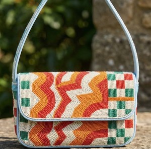 Sac de rangement brodé de feuilles et perlé, sac à bandoulière tendance moderne, sac à main de luxe, sac de voyage décontracté, sac bandoulière - Product Image 5