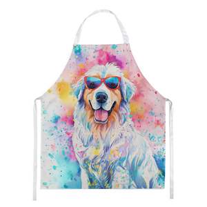 Delantal multicolor grande Unisex de Great Pyrenees Hippie Dawg para cocinar, hornear, manualidades, jardinería, para hombres y mujeres adultos - Product Image 1