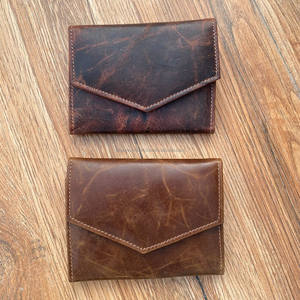 Nouveau Style Vente Chaude Réel À La Main Crunch En Cuir Petits Portefeuilles Élégant Décontracté Pleine Fleur En Cuir Chic Mignon Embrayage Pour Femmes - Product Image 2