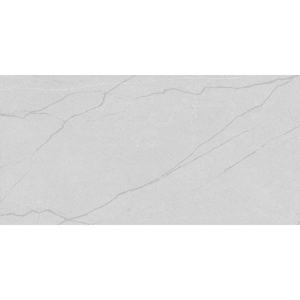 Carrelage en céramique émaillée de haute qualité, résistant à l'usure, gris clair veiné, revêtement de sol pour cuisine et salle de bain - Product Image 1