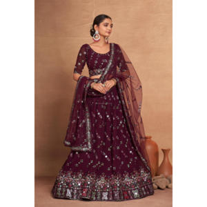 Venta caliente hermoso diseñador nupcial Lehnga Choli para el desgaste del banquete de boda Lahnga Choli comprar de fabricante indio por Fabzonefa - Product Image 3