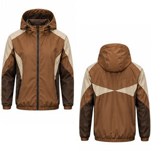 Windbreaker <b>Jacket</b> for <b>Men</b> <b>Lightweight</b> Outdoor Running Water Resistant Full Zip Hooded Sportswear Custom Design OEM Manufacturer - Product Image 4