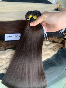 Vente en gros de pointe plate chaude de toutes les couleurs Extension de cheveux humains vietnamiens Qualité brute Prix 60cm Super Premium - Product Image 6