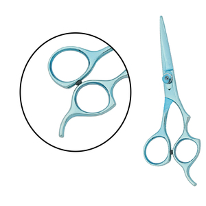 Tijeras de Barbero de Acero Inoxidable con Borde Biselado Convexo, Reposamanos Ajustable con Tornillo, Inserciones para Dedos, Herramienta de Belleza para Cortar el Cabello - Product Image 3