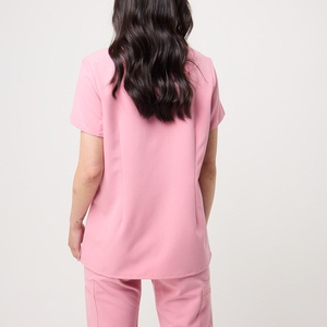 Casual Unisex Medical <b>Scrubs</b> Set Hospital Nurse Dental Salon Uniform Stretch Work <b>Clothes</b> Custom Logo OEM <b>Scrub</b> Suit - Product Image 3