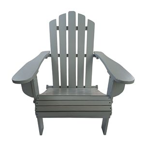 Sedia Adirondack Pieghevole in Legno Grigio per Esterni o Interni - Product Image 2