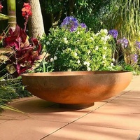 Jardinières en métal rouillé sur mesure, pots à plantes en acier corten, jardinières architecturales pour aménagement paysager, jardinières pour jardin et hôtel