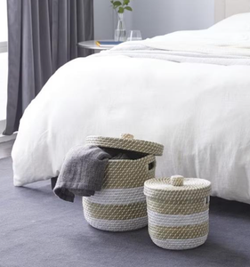 <b>Large</b> Jute Laundry Bag Waterproof Lining Eco Friendly Dirty Clothes Storage Bag - Product Image 5