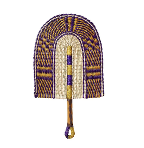 Éventail artisanal vietnamien en jonc de mer, accessoire rafraîchissant tressé naturellement, décoration écologique, cadeau, art populaire rustique, panier de mariage - Product Image 6