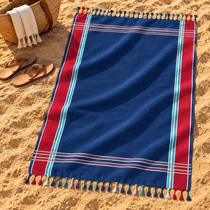 Toalla Kikoy de Algodón a Rayas de Último Diseño, Multicolor, Ecológica, de Secado Rápido, Toalla Turca para Uso en la Playa, Proveedor Indio - Product Image 5