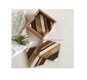 Good Design Best Quality Wooden Coasters Home Decoration for Kitchen and Tabletop Mango Wood Coasters - Product Image 3