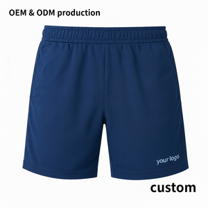 Shorts de sport décontractés pour hommes, personnalisés, unis, pour pickleball, écologiques, longueur genou, en mélange de coton, séchage rapide, pour l'entraînement athlétique - Product Image 4