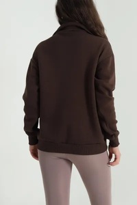 เสื้อสเวตเชิ้ตโอเวอร์ไซส์ Ever Glow คอกลม ผ้าฟลีซ ผลิตจากผ้าฝ้าย/โพลีเอสเตอร์ที่เป็นมิตรต่อสิ่งแวดล้อม ระบายอากาศได้ดี ไซส์พลัส สำหรับผู้หญิง ฤดูใบไม้ร่วง - Product Image 4