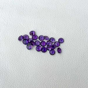 พลอยอเมทิสต์สีม่วงแอฟริกาเกรด AAA 4.5มม. อัญมณีหลวมเหลี่ยมเพชรพลอย - Product Image 2