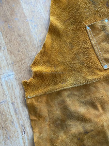 Manchons de soudage en cuir de vachette de qualité professionnelle résistants à la chaleur, anti-coupure, longs protège-bras en cuir fendu pour la protection contre les étincelles - Product Image 5