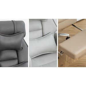 Sedia da Ufficio Ergonomica Girevole con Schienale Alto e Supporto Lombare, Tecnologia Confortevole per Sedute Prolungate, in Pelle di Alta Qualità - Product Image 2