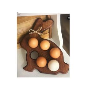 Support à œufs en bois simple pour une décoration minimaliste de cuisine, offrant un aspect épuré et une organisation efficace des œufs - Product Image 3