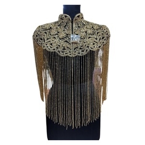 Cape en dentelle à sequins perlés 2026 avec tissu 100 % coton et acier inoxydable aux meilleurs prix d'Inde - Product Image 1