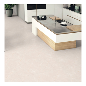 Revêtement de sol de luxe en porcelaine effet marbre blanc ivoire 600x1200mm, finition satinée mate réfléchissante, pour l'hôtellerie et l'habitat - Product Image 1