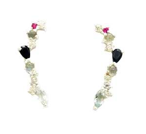 Gemvanity - Pendientes de Plata de Ley 925 con Baño de Oro, Estilo Clásico para Mujer, para Bodas - Product Image 1