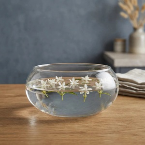 night blooming jasmine floating bowl mogra flower bowl <b>vase</b> for pooja white flower floating <b>vase</b> for home decor fragrant flower - Product Image 4