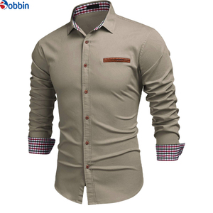 เสื้อเชิ้ตผู้ชายสั่งตัดพิเศษ เสื้อเชิ้ตผู้ชายมีกระเป๋าเสื้อแบบกำหนดเอง เสื้อเชิ้ตแขนยาวสีพื้น ผ้าไม่ยับ สำหรับงานทางการ ธุรกิจ หรือลำลอง ติดกระดุม - Product Image 1