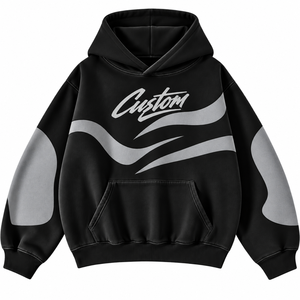 Sudadera con Capucha Unisex, Personalizada, 100% Algodón, Felpa, Talla Grande, con Bolsillo Frontal, Estampado Gráfico de Letras Azules, Manga Larga - Product Image 6